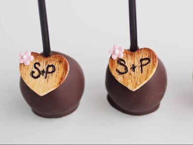 Cake Pops with Initials - Wedding Favours from Manchester