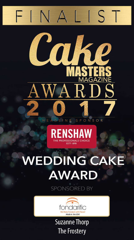 Cake Masters Wedding Cake Award 2017.  Suzanne Thorp Finalist
